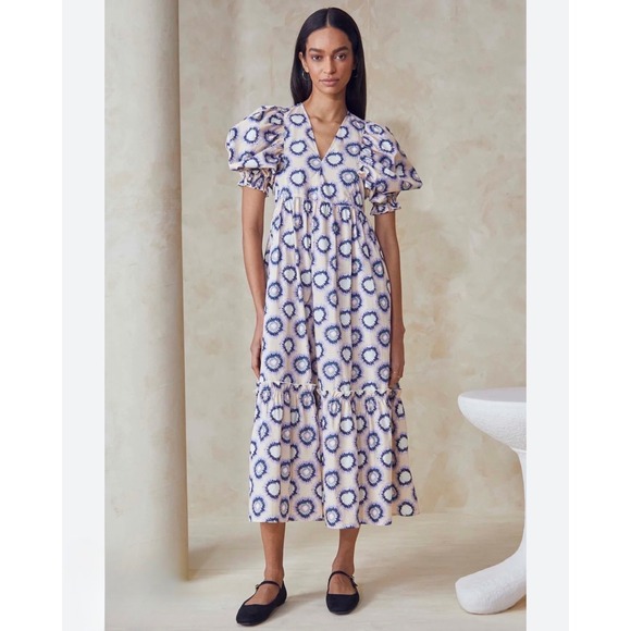 HUNTER BELL Dresses & Skirts - Hunter Bell Palmer Dress London Rain Maxi Size Large